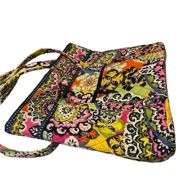 Vera Bradley Large Suzani Retired Toggle Tote multi color 17x14 inches - Picture 3 of 6